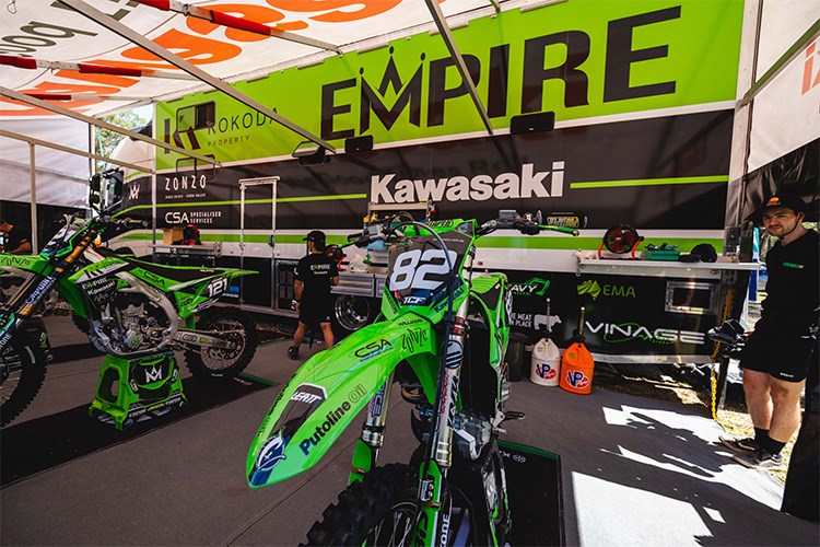 Empire Kawasaki -  under the truck awning